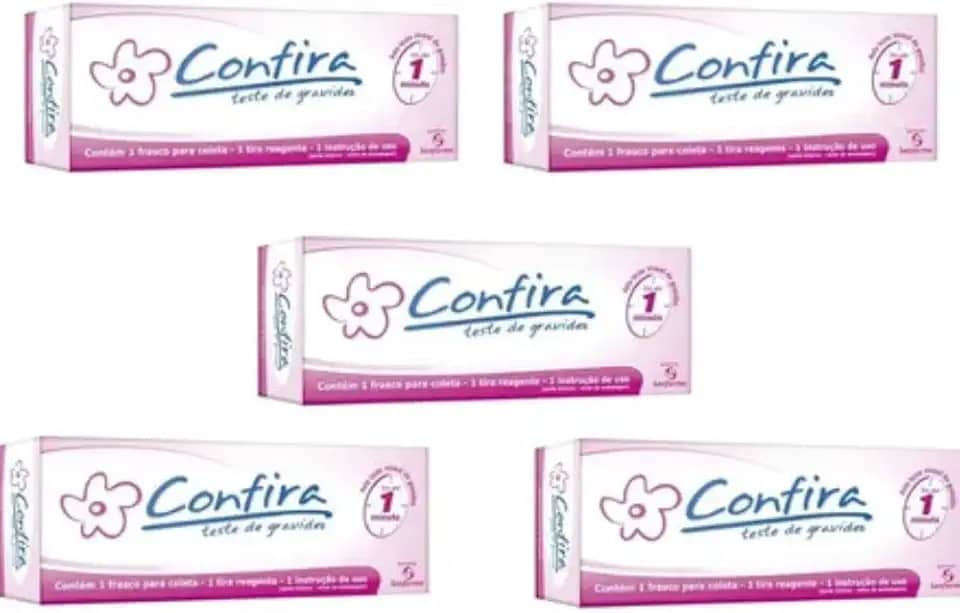 Teste De Gravidez Kit com 5 Confira em tira