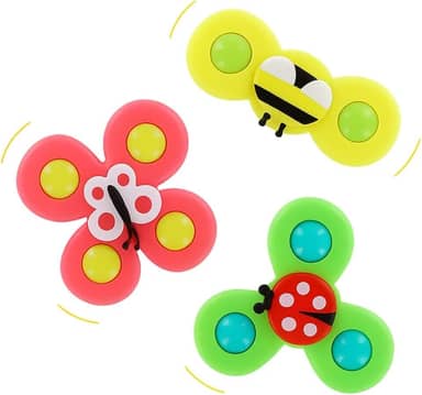 Brinquedo Ventosa Giratório Spinner Giroscópio Rotativo c/ 3pcs