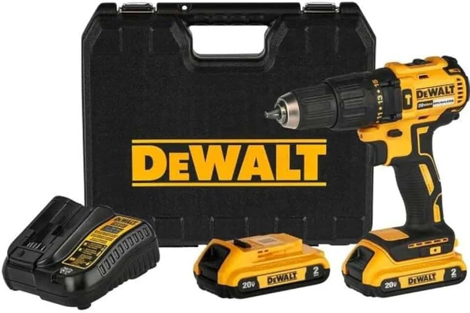 DEWALT Parafusadeira e Furaderia de Impacto de 1/2 Pol. (13mm) Brushless Motor a Bateria 20V MAX* Ion-Litio com 2 Baterias 2.0Ah Carregador Bivolt e Mala DCD7781D2