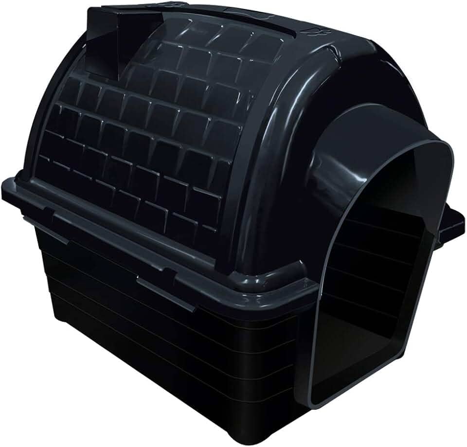 Furacão Pet Iglu Casinha de Plástico para Cães, Preto, 3