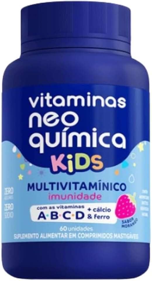 Suplemento Alimentar Kids Imunidades Vitaminas Neo Química 60 comprimidos mastigáveis