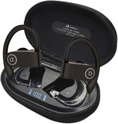 Fone de Ouvido, Bluetooth 5.4, IPX5 à Prova D'Água, 45h de Bateria, Com Microfone Embutido. Design Esportivo e Ergonômico, Ideal Para Corridas, Atividades Físicas, Videogame, IPhone e Android