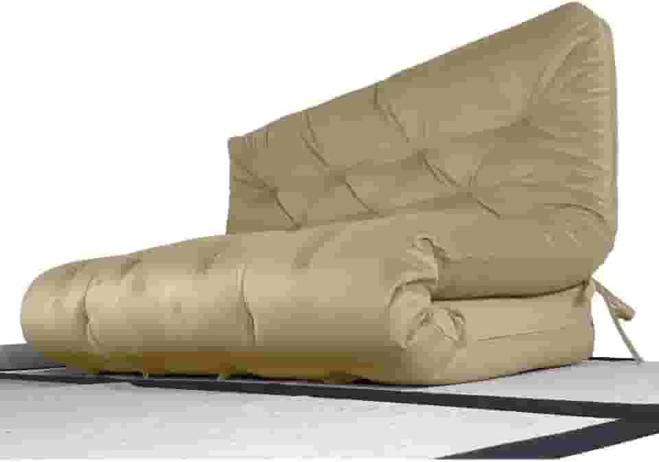 Colchão Futon Casal Dobrável Sofa Cama Bege Acquablock