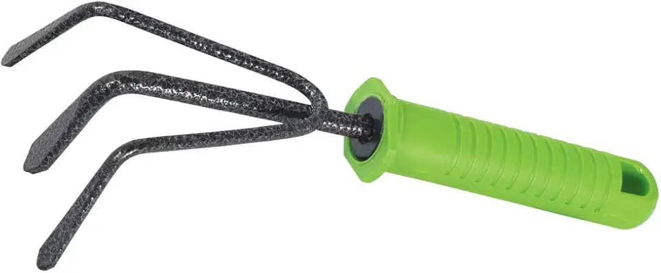 Ancinho/Rastelo Palisad 225 mm 3 Dentes Com Cabo Plástico e Revestimento Protetor