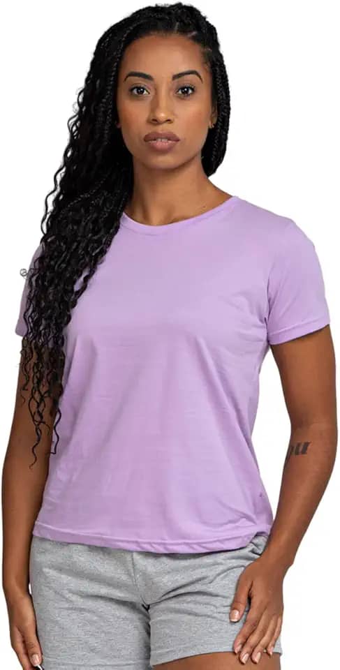 Camiseta Feminina de Algodão Premium Comfort, Universo Básico