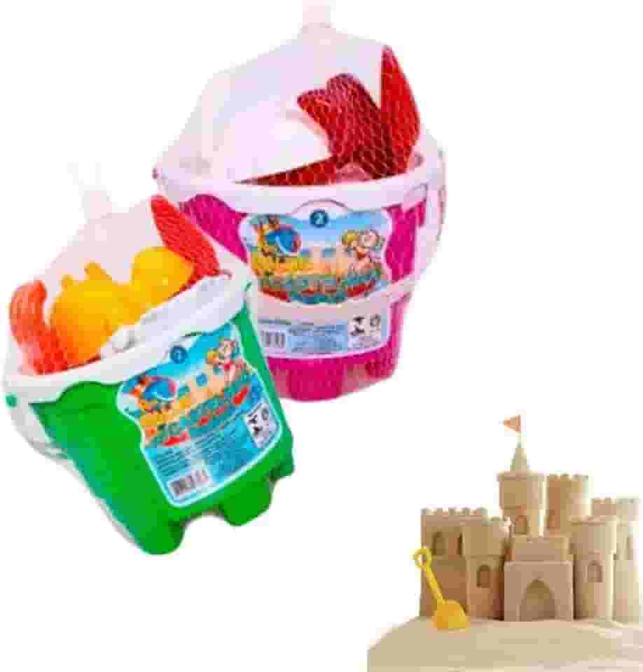 Kit Baldinho de Praia – Diversão e Criatividade na Areia com Castelinho e Acessórios COR ALEATORIA!!!!