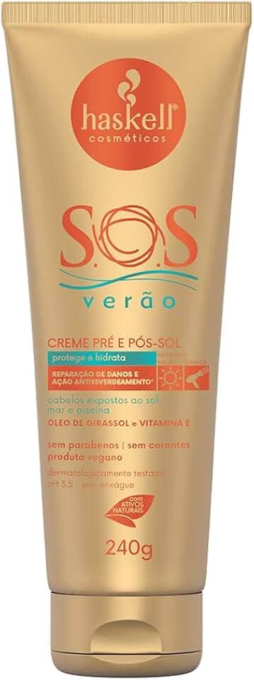Creme Sem Enxague Pre E Pos Sol 240 G Sos Verao, Haskell