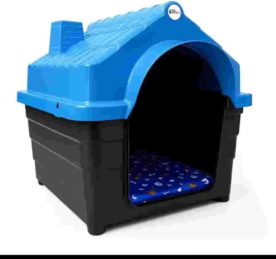 Casa toca casinha abrigo pet cachorros ou gatos aconchegante fácil de limpar desmontável e impermeável resistente. Acompanha Colchonete. COR AZUL TAM 5