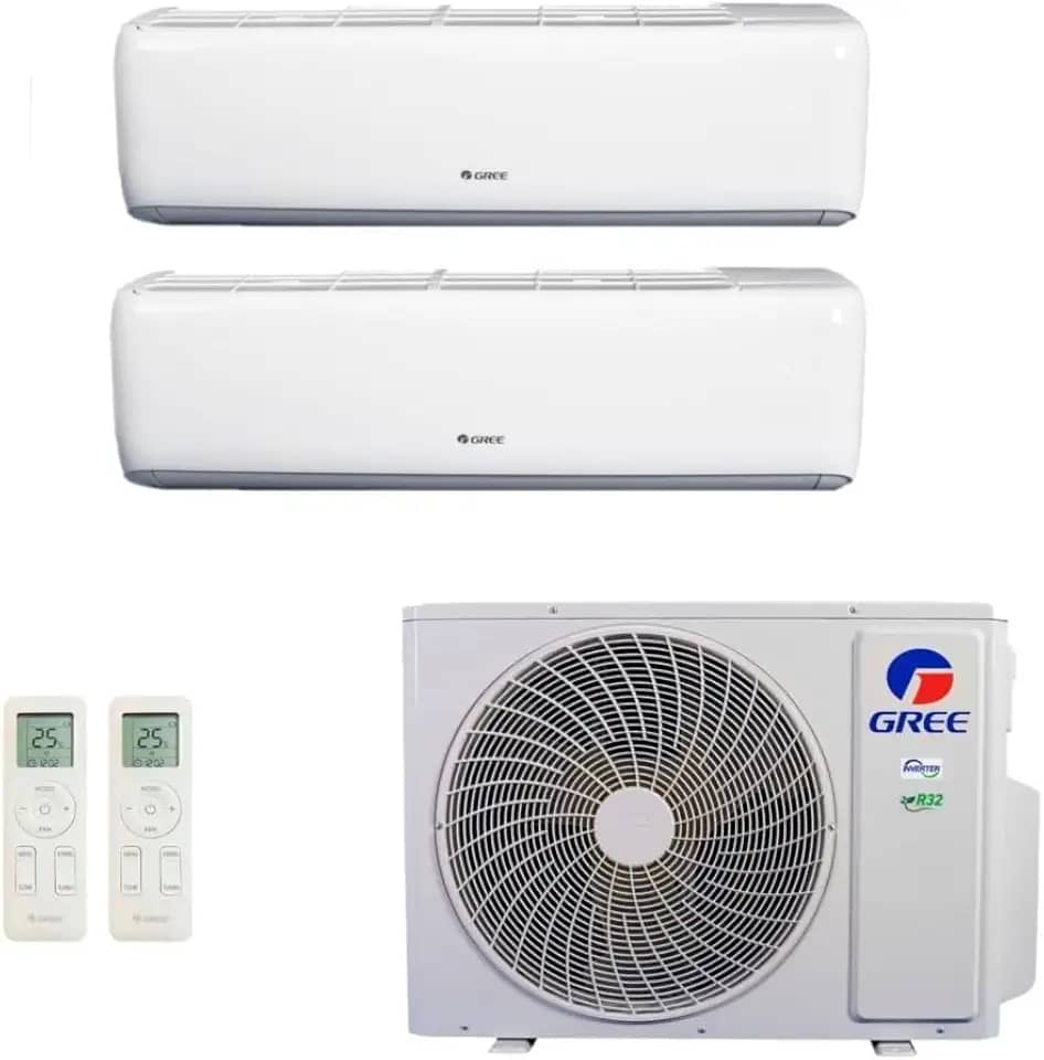 Ar-Condicionado Multi Split Inverter R-32 Gree 18.000 (2x Evap HW 9.000) Quente/Frio 220V