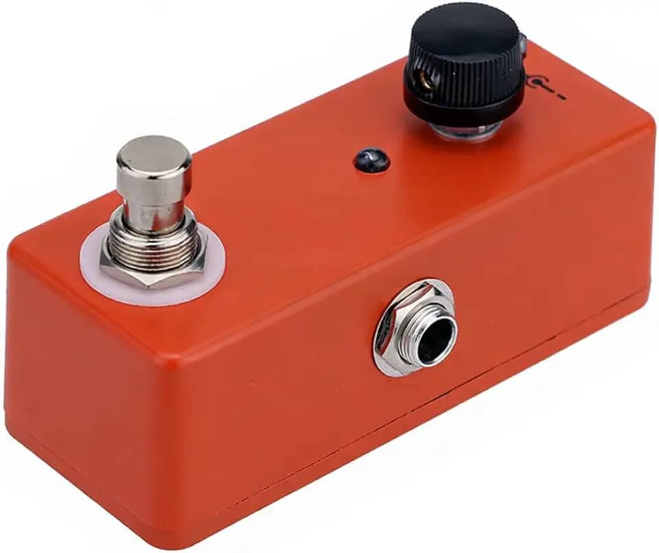 Pedal de Efeito Guitarra Elétrica Dyna Compressor Simples com Bypass Verdadeiro Leve Portátil Som Potente Controle Botão Único Alternância Baseado no MXR Comp