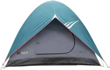 Barraca de Camping Iglu, Verde Petróleo e Cinza, 2.10x2.10x1.35m, 3-4 Pessoas, Impermeável 2500mm, com Sobreteto e Tela Mosquiteiro