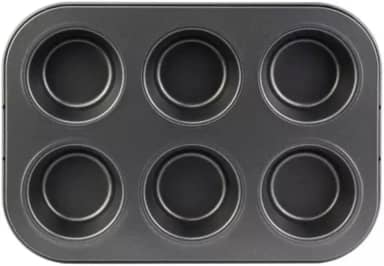 Forma Antiaderente Multiuso para Cupcakes, Muffins e Petit Gateau – 6 Cavidades
