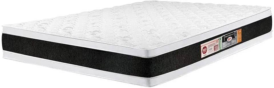 Colchão box Queen Size Castor Espuma D45 Black & White Air Double Face