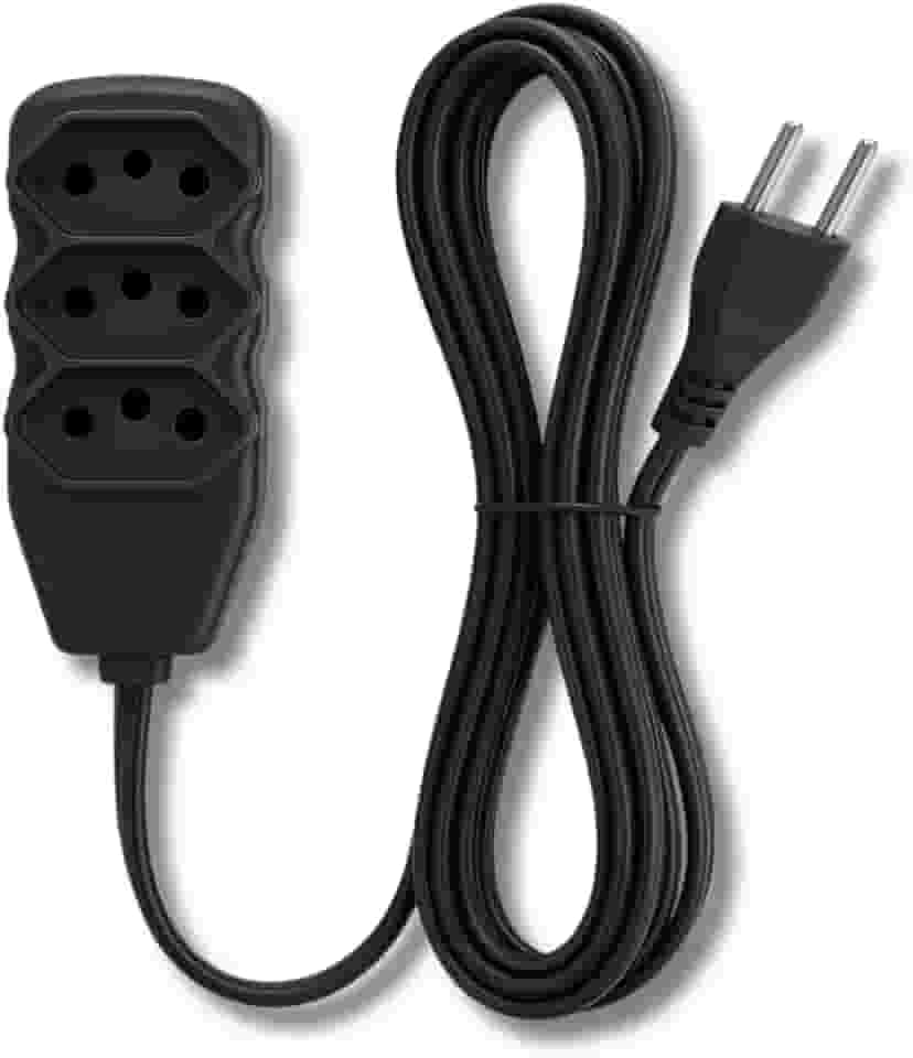 Extensão Elétrica Slim 3 Tomadas Tripolar Bivolt 3, 5 e 10 Metros (5 Metros)