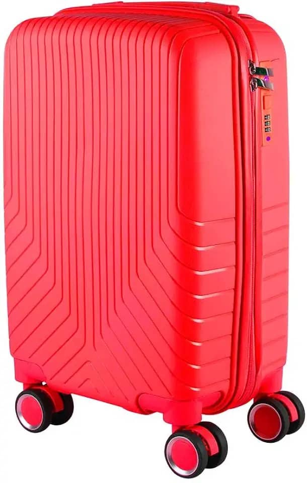 Mala de Viagem Media em Polipropileno 4 rodas 360 - AeroMalas Miami (Vermelho)