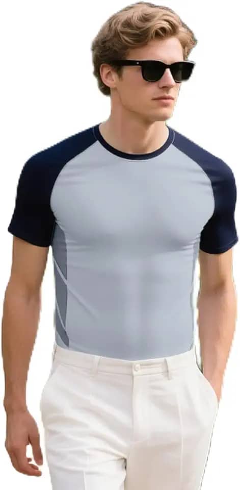 Camiseta masculina de manga curta para academia, elegante, design colorido, leve, secagem rápida