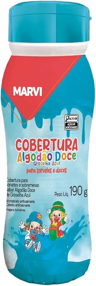 Cobertura Para Sorvete Sabor Algodão Doce Marvi 190g