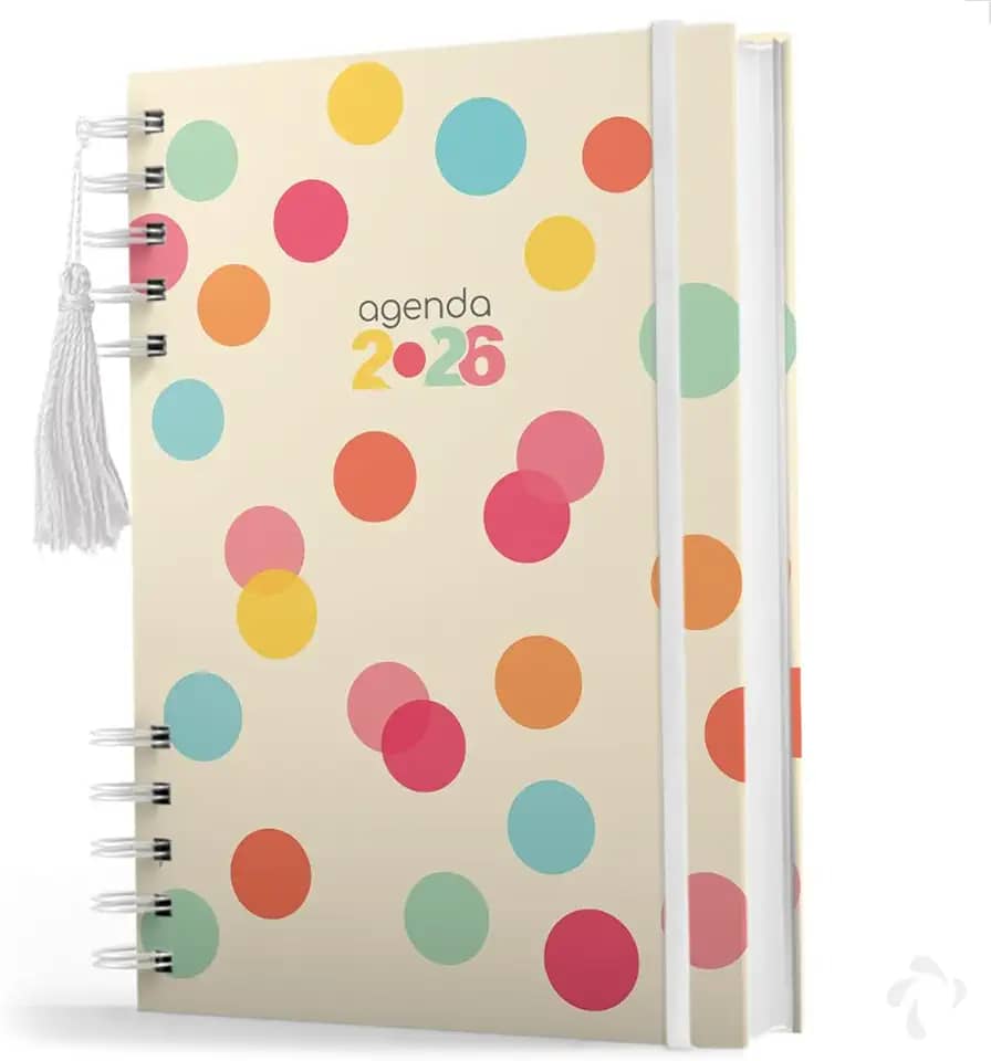 Agenda 2026 Coleção Happy Com Capa Dura Círculos Colors