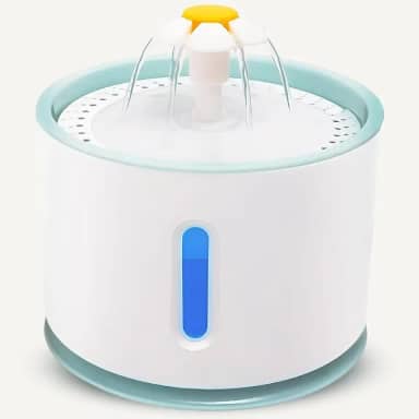 Bebedouro fonte de água 2,4L para gatos e cães, bebedouro USB silencioso com circulação automática e filtro de purificação com nível de água para animais de estimação pets.