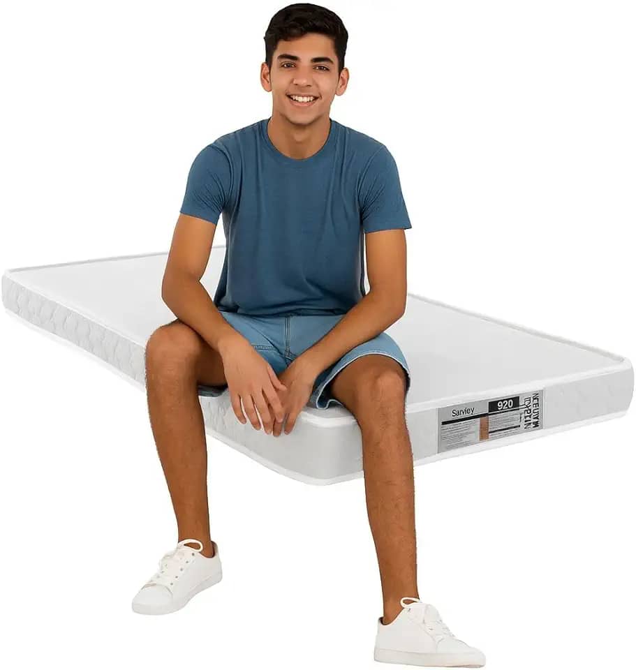 Colchão Solteiro 188cm x 88cm D20 Sensor, Antialérgico e Antifungos Branco