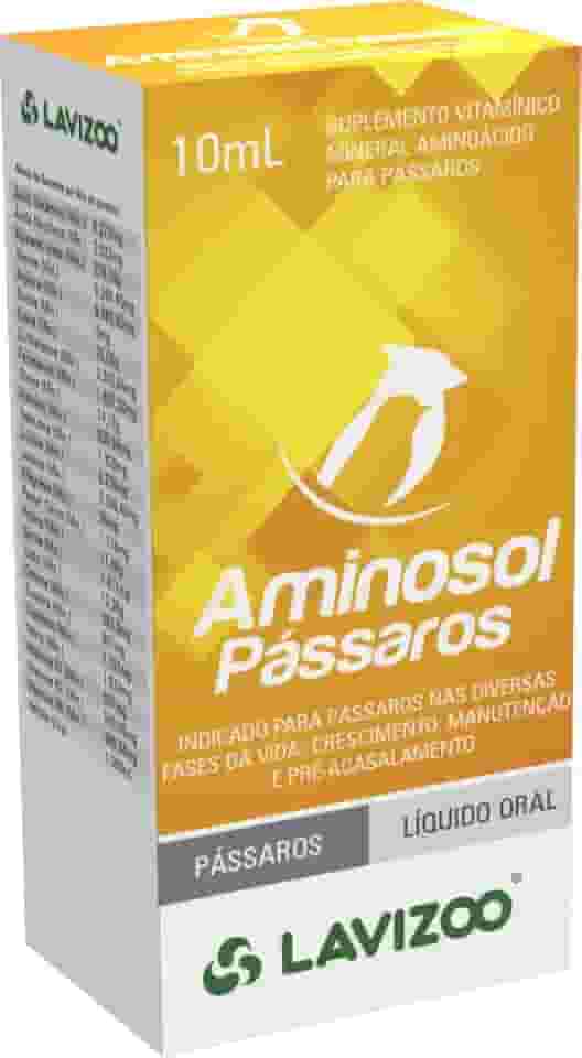 Aminosol Pássaros 10 ml | Suplemento Vitamínico para Aves