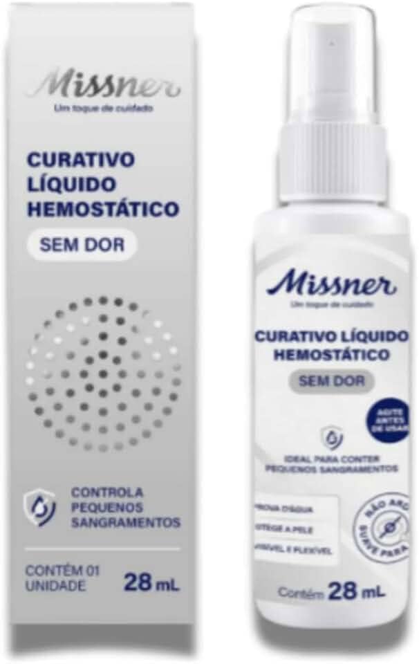 Curativo Spary Líquido Hemostático (sem dor) 28ml Missner