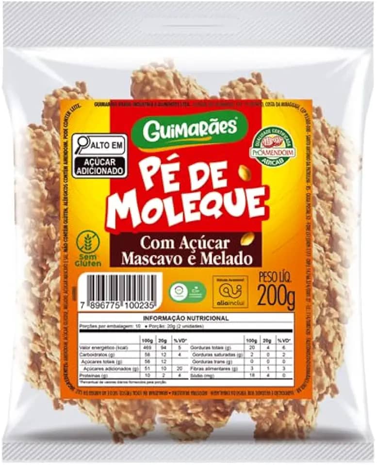 Pé de Moleque Melado e Mascavo 200g