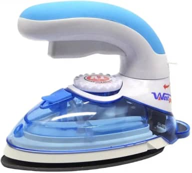 Mini Ferro 2 em 1 Bi-volt 800 Watts Azul Westpress Mini Ferro Passar Viagem Patchwork Steamer À Vapor Vertical