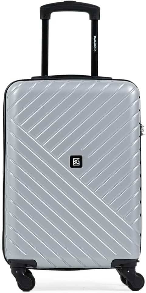 Mala de Bordo Abs 4 Rodas Detroit Prata/preto 0018592451003