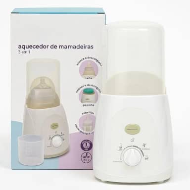 Aquecedor de Mamadeira Elétrica 127V 3 em 1 Aquece Descongela Leite Papinha Estereliza Mamadeiras e Chupetas