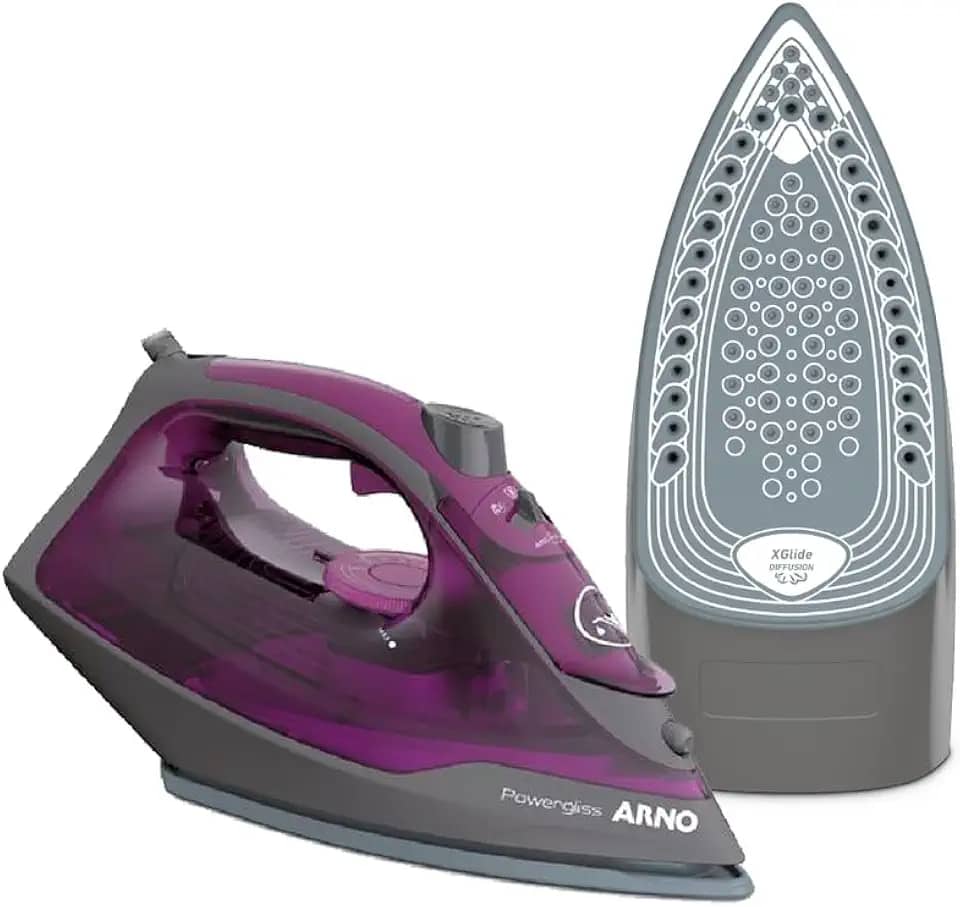 Ferro a Vapor Arno Powergliss com Base Cerâmica Xglide, 1520W, Roxo, FPO1 110V