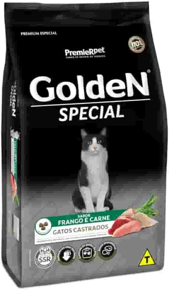 Ração Premier Golden para Gatos Adultos Castrados Frango e Carne 3kg