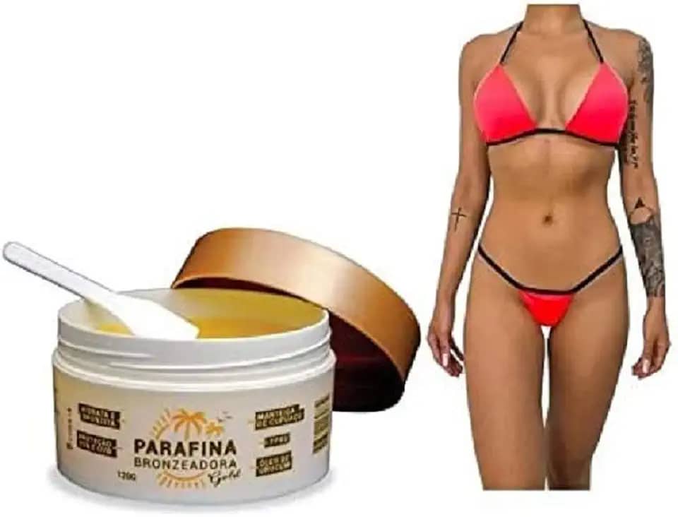 Parafina Bronzear + Biquíni para Marquinha tipo Fita em Tecido (Tamanho único)