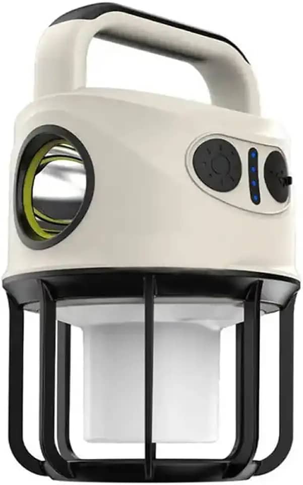 2 em 1 Lampião Luminária Led e Lanterna de Mão Recarregável USB Bateria Camping Aventura Manutenção