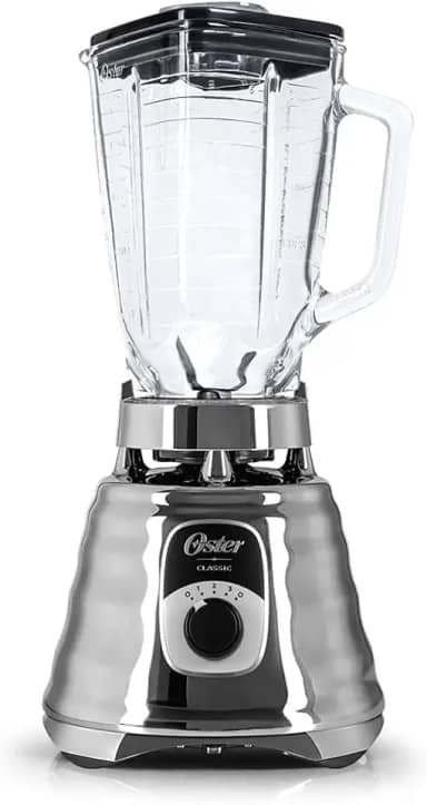 Liquidificador Oster New Osterizer Clássico, 1,25L, 110V, Chrome, 1000W, BLST4655
