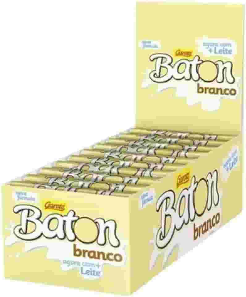 Chocolate Baton Branco Garoto 480g - 30 Unidades De 16 gramas