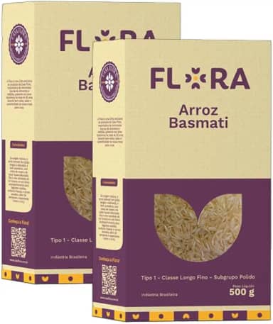 Kit 2X: Arroz Basmati Polido Flora 500g