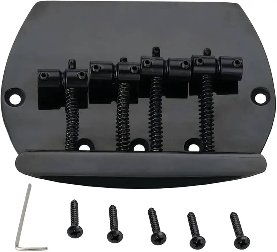 Musiclily Pro 57mm Ponte Baixo 4 Cordas para Baixo estilo Music Man, Preta