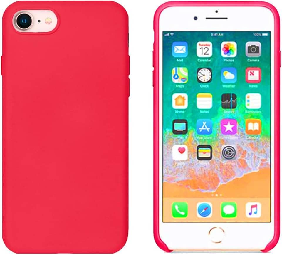 Case Capinha Colorida Capa Slim Flexível Aveludada Compatível Com iPhone 7/8 Vermelha,Preta, Laranja, Amarela, Azul, Rosa, Pink, Branca, Lilás, Marrom, Verde, Roxo ONYK (Rosa Pink)