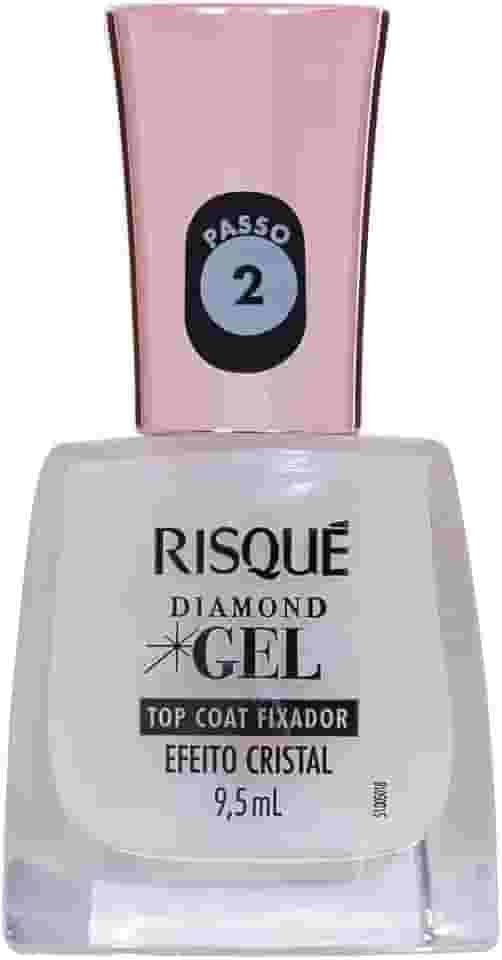 Risqué Top Coat Fixador Efeito Cristal Diamond Gel 9,5ml