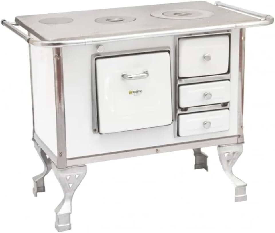 Fogão A Lenha Maestro Nº1 Saida a Esquerda Branco