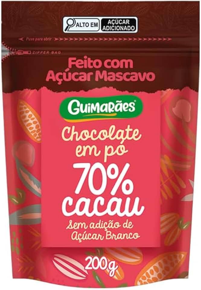 Chocolate em Pó 70% Cacau com Açucar Mascavo 200g