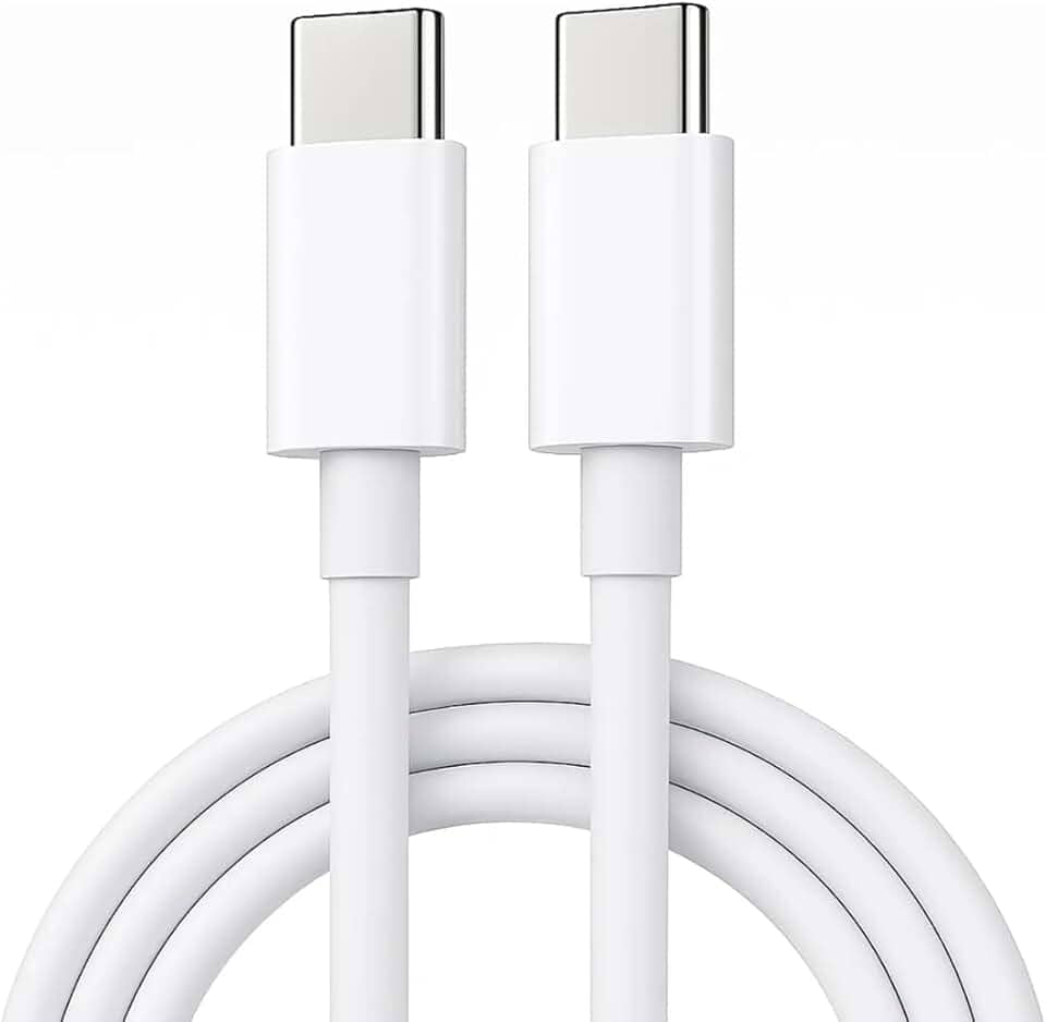 Cabo Tipo C USB C 60W Cabo Carregador Turbo Tipo C Para Samsung Motorola Xiaomi LG iPhone 15 16 Cor Branco Reforçado, Rápido, Resistente, Premium.