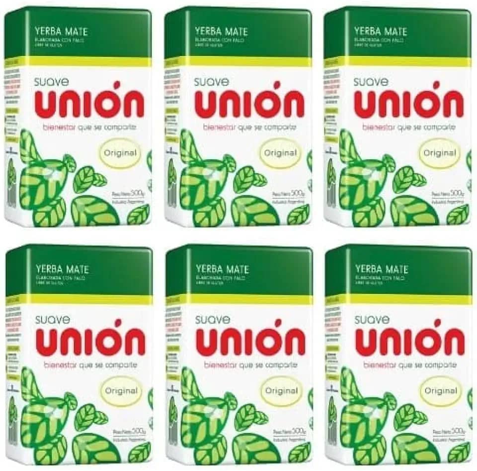 Kit 6 Ervas Mate Chimarrão Importada Argentina Union Suave 500g