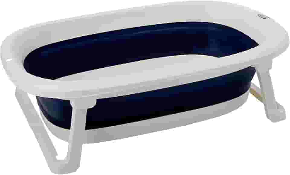 Baby Pil Banheira Dobrável Pequena Azul Marinho 20X77X47Cm