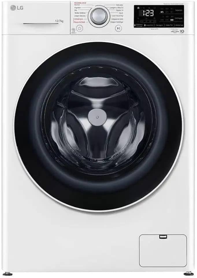 Lava e Seca Smart com Inteligência Artificial AIDD 12Kg LG VC5 CV3012WC5 Branco (110, Volts)