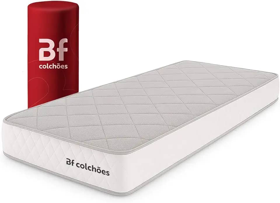 Colchão Solteiro de Espuma D33 a Vácuo 88x188cm BF Colchões