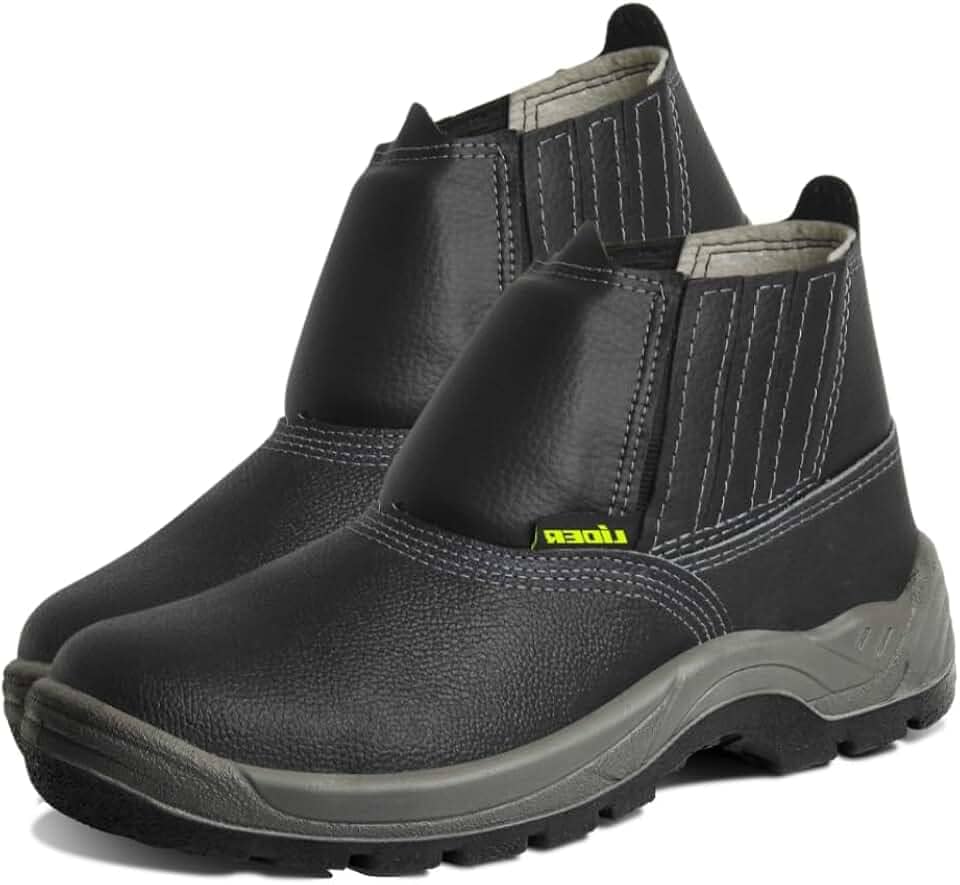 Botina Bota EPI para trabalho Unissex - L102PVC Lider com Bico de PVC e solado Duplo (37)