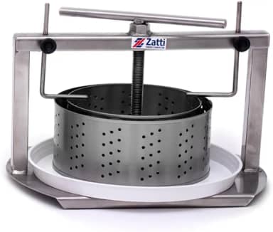 PRENSA DE QUEIJO TODA EM INOX 304 COM 2 FORMAS REDONDAS