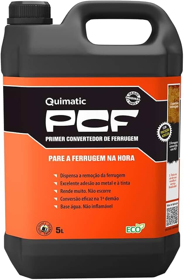 PCF Fundo Convertedor de Ferrugem 5 Litros Quimatic Tapmatic